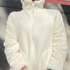 Reversible zipped off-white jackets